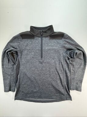 Vineyard Vines Boys Performance 1/4 Zip Pullover Size M 12-14 Gray Whale Logo